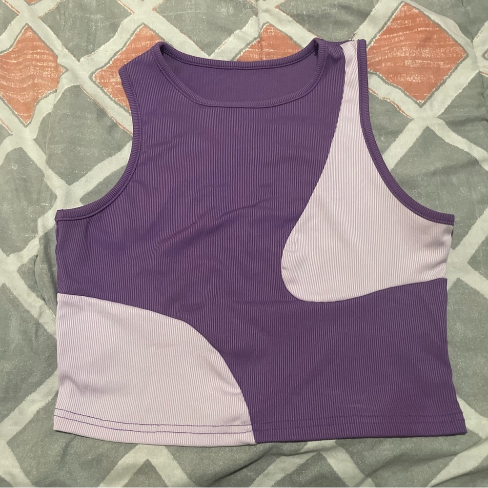 Shein Two Tone Cropped Tank Top